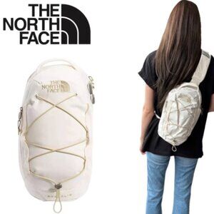 The North Face Borealis Sling Bag in Gardenia White Dark Heather Gravel